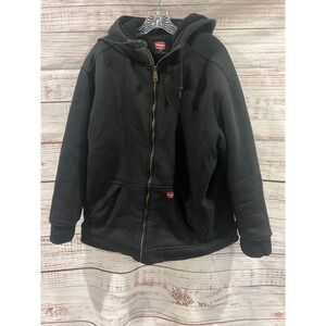 Wrangler Workwear Mens XL Black Sherpa Lined Full Zip Hoodie Jacket 55124BW
